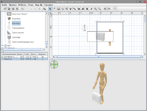 Запущенная программа Sweet Home 3D